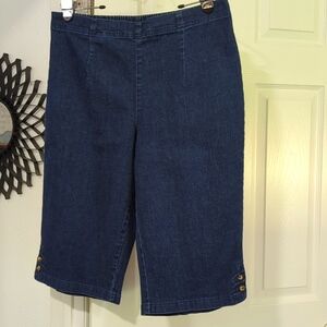 CROFT & BARROW DENIM JEAN BERMUDA WITH STRETCH WAIST SZ 18P